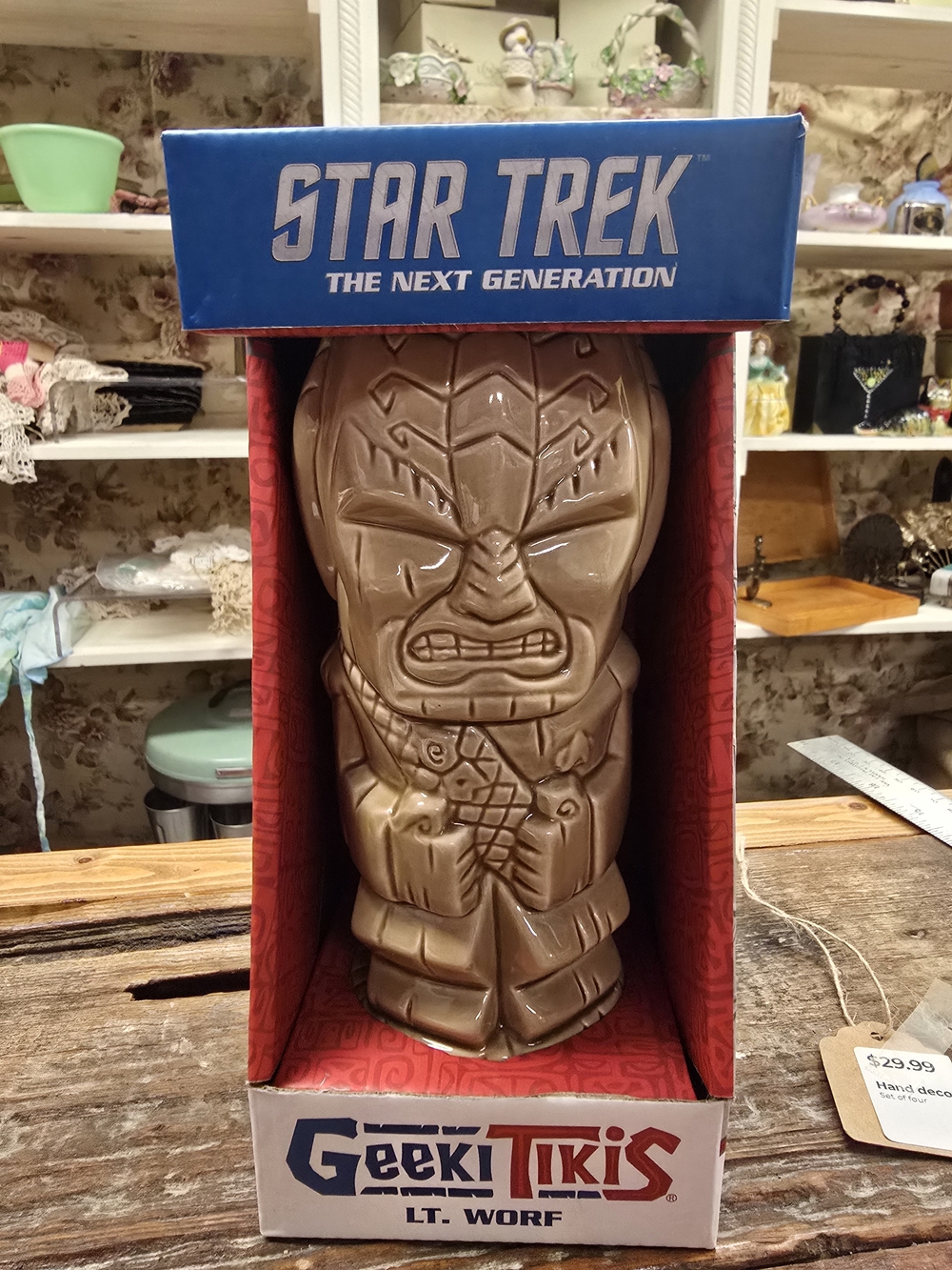 Star Trek The Next Generation Lt. Worf GeekiTikis Ceramic Tiki Mug - Brown